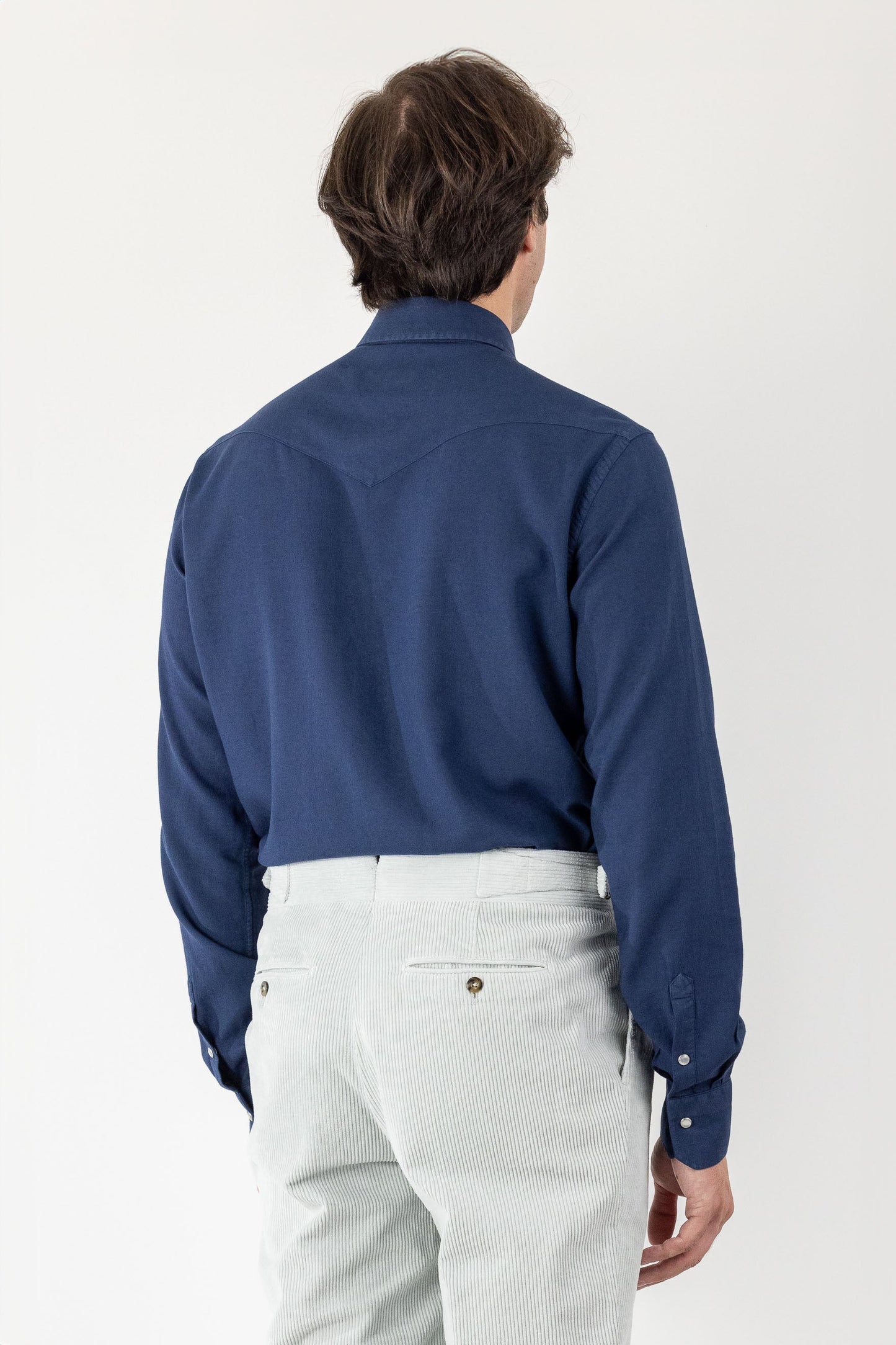 Blue Cotton and Viscose Shirt Autumn/Winter