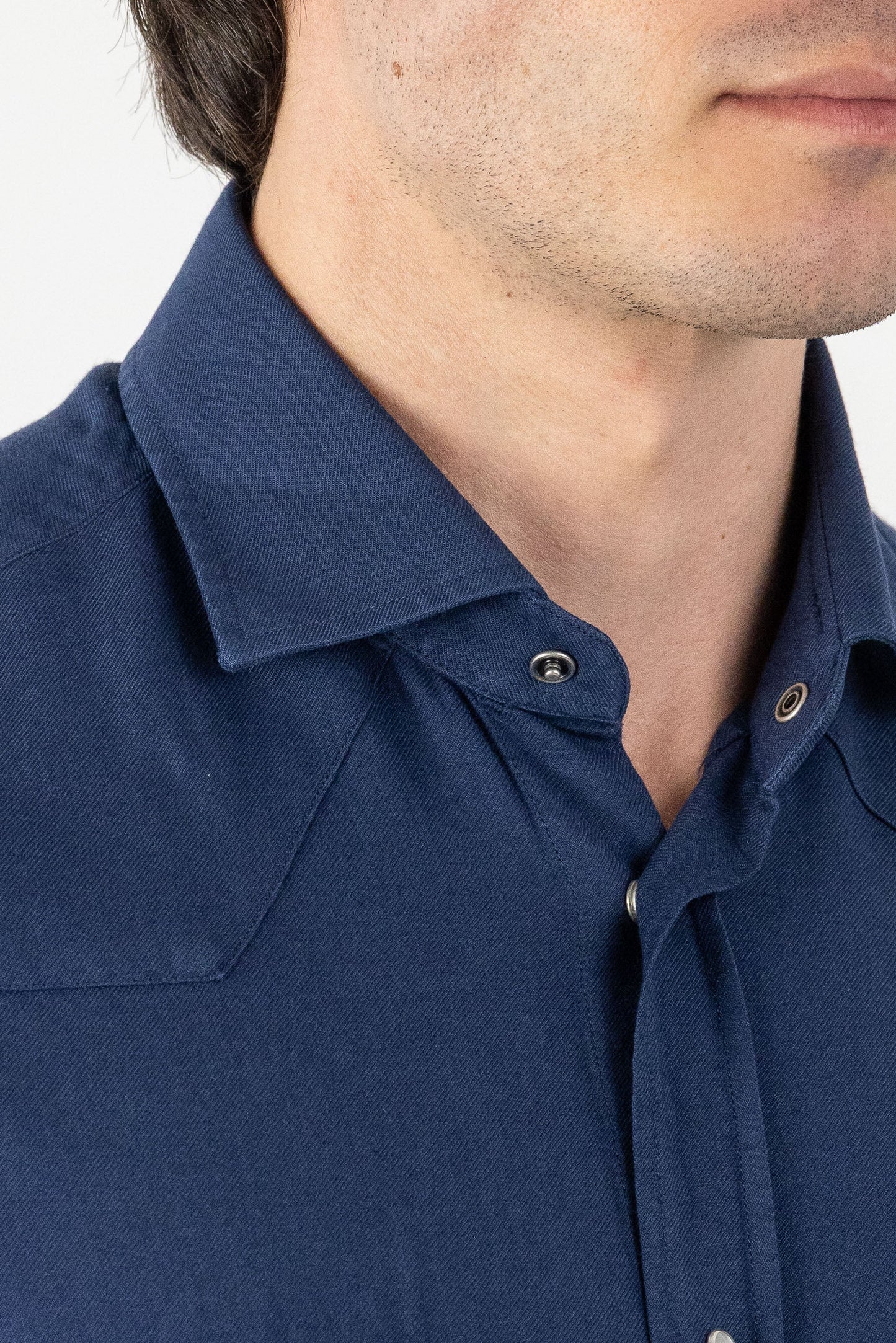 Blue Cotton and Viscose Shirt Autumn/Winter