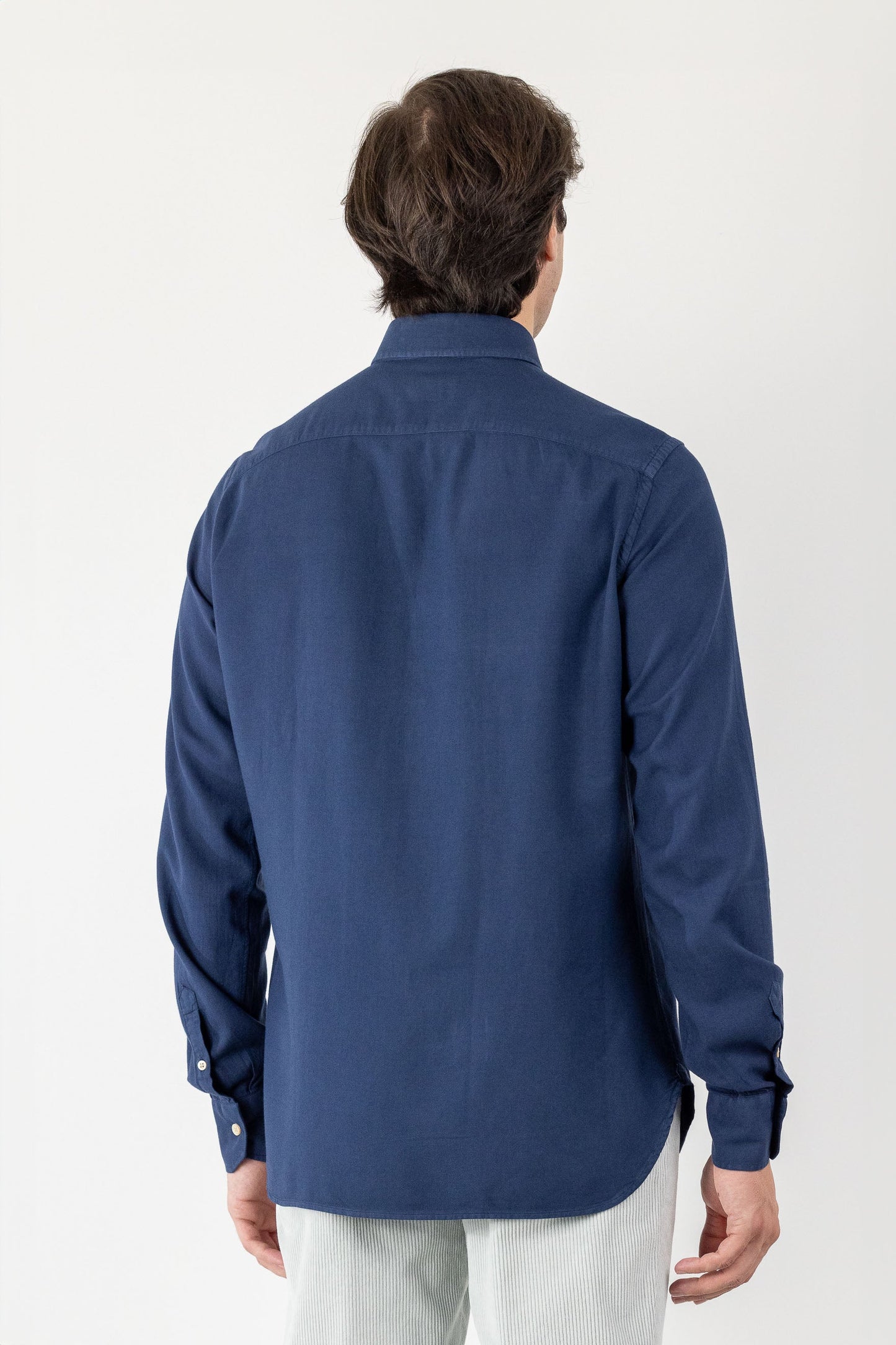 Blue Cotton and Viscose Shirt for Autumn/Winter