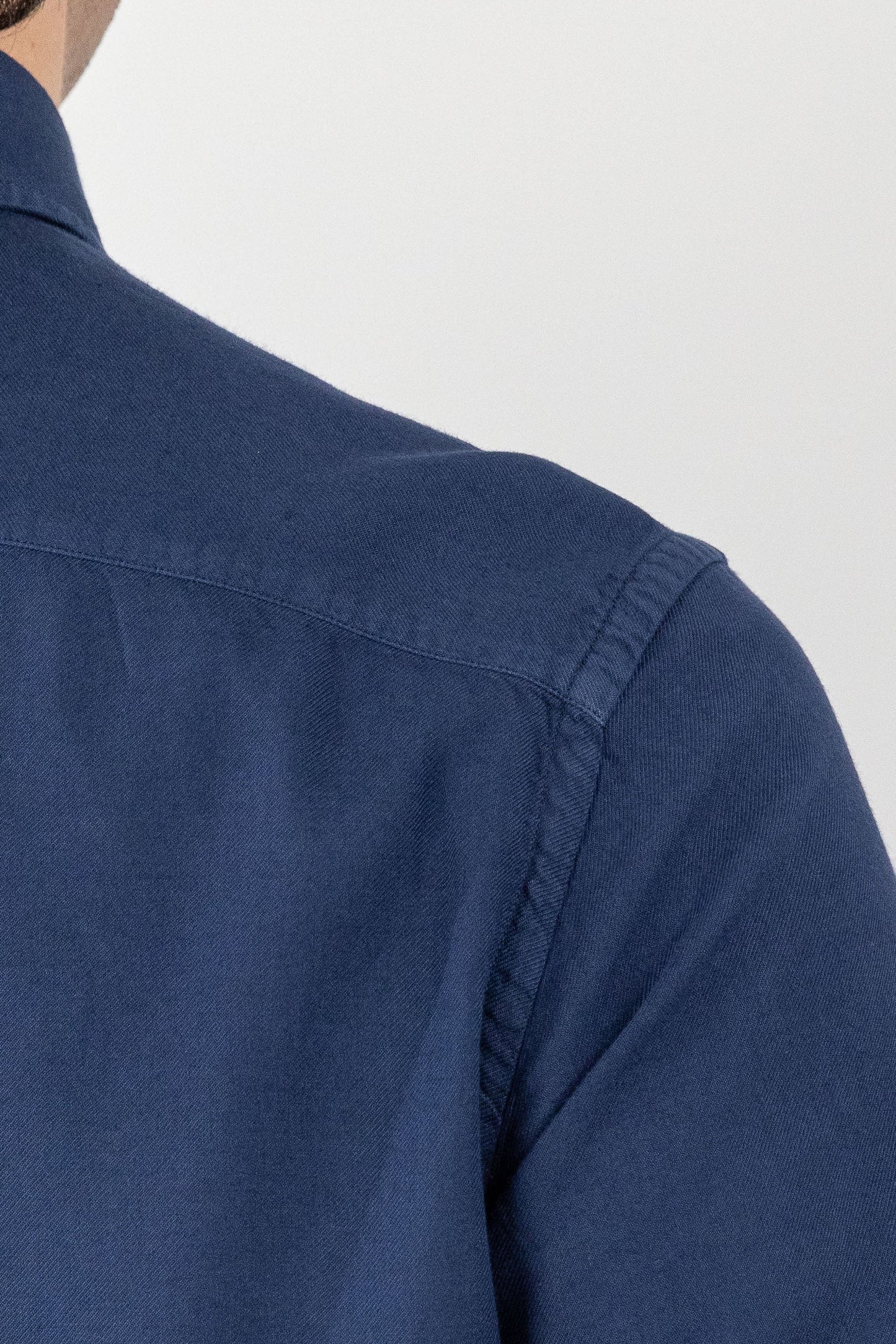 Blue Cotton and Viscose Shirt for Autumn/Winter