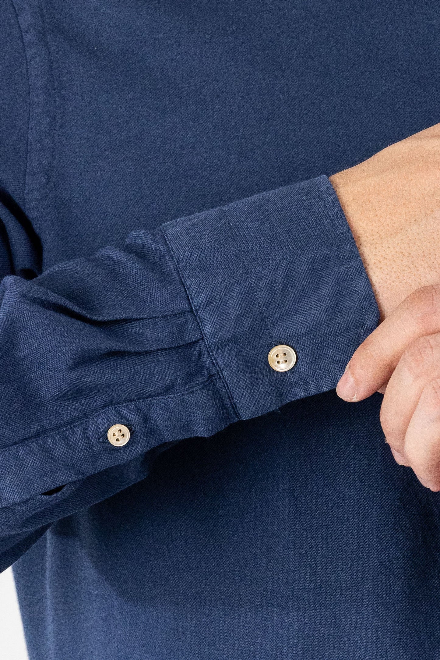 Blue Cotton and Viscose Shirt for Autumn/Winter